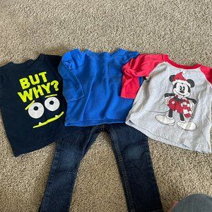 3 Long Sleeve Shirts and Jeans